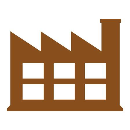 Vector Illustration of Industry Icon in Brown
