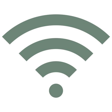 Vector Illustration of Wifi Icon in Gray
