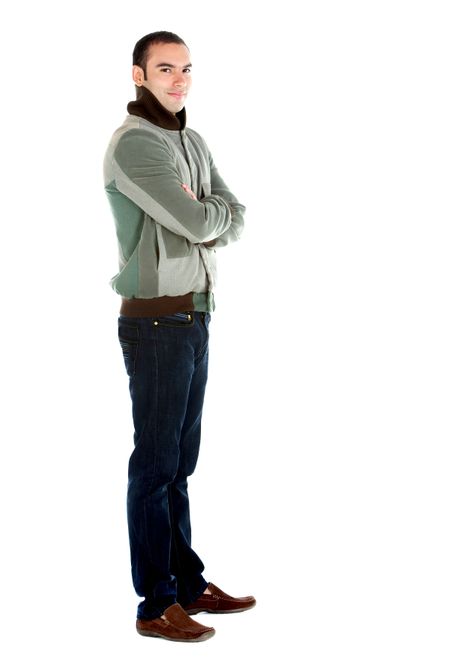 Handsome casual man - isolated over a white background