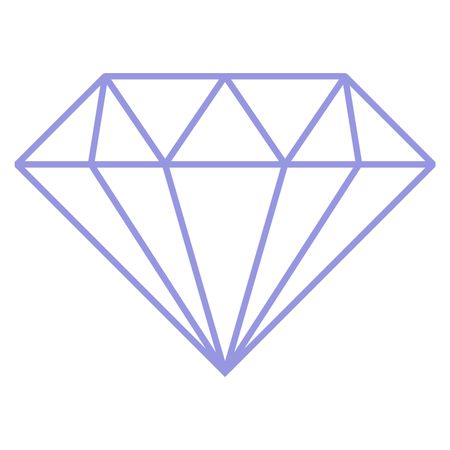 Vector Illustration of Diamond Icon in Light Blue
