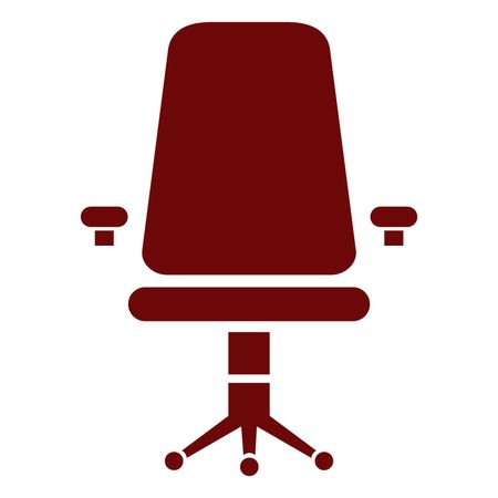 Vector Illustration of Red Chair Icon
