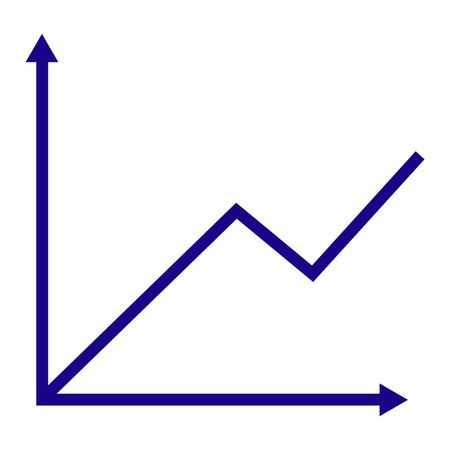 Vector Illustration of Blue Graph Sheet Icon
