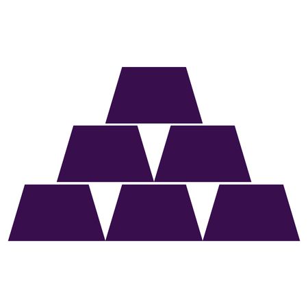 Vector Illustration of Violet Cup Pyramid Icon
