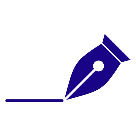 Vector Illustration of Blue Pen Nip Icon
