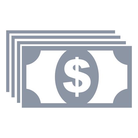 Vector Illustration of Grey Money Icon
