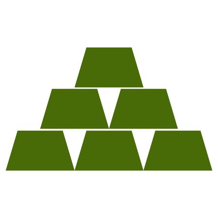 Vector Illustration of Green Cup Pyramid Icon

