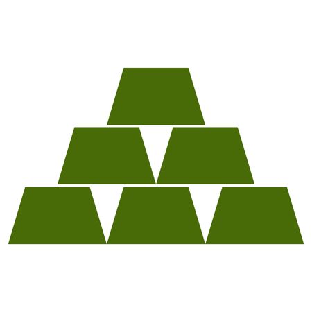 Vector Illustration of Green Cup Pyramid Icon