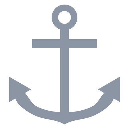 Vector Illustration of Grey Anchor Icon
