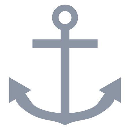 Vector Illustration of Grey Anchor Icon