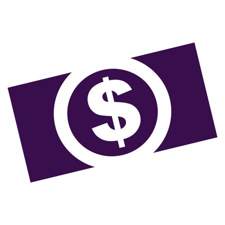 Vector Illustration of Violet Money Icon
