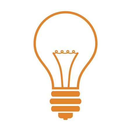 Vector Illustration of Orange Bulb Icon
