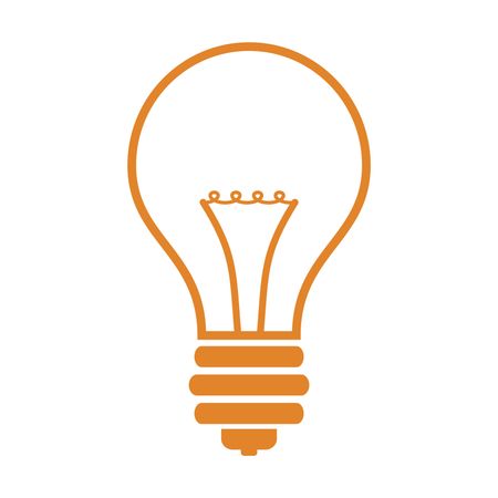 Vector Illustration of Orange Bulb Icon