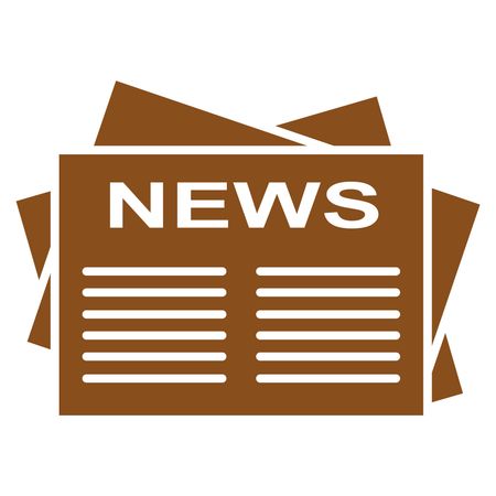 Vector Illustration of Brown News Paper Icon
