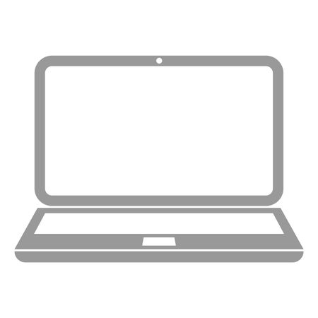 Vector Illustration of Grey Laptop Icon
