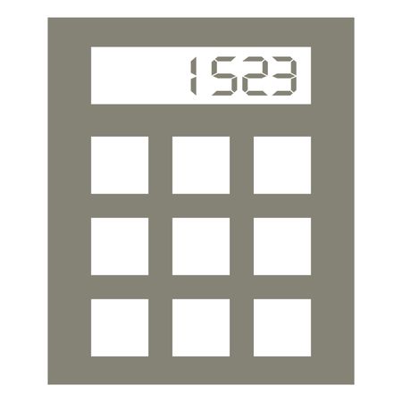 Vector Illustration of Grey Calculator Icon
