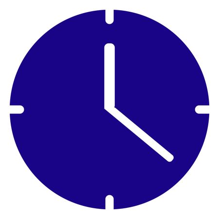 Vector Illustration of Blue Clock Icon
