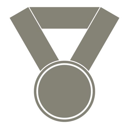 Vector Illustration of Grey Medal Icon
