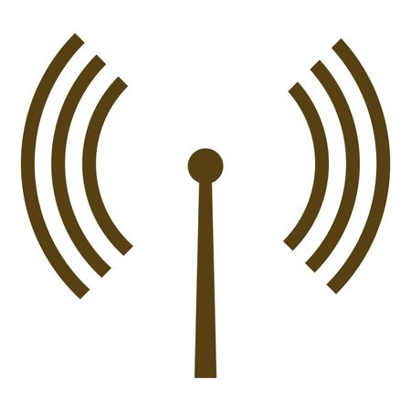 Vector Illustration of Brown Antenna Icon