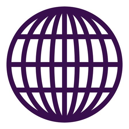 Vector Illustration of Global Icon in Violet
