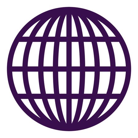 Vector Illustration of Global Icon in Violet