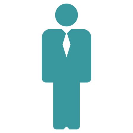 Vector Illustration of Green Business Man Icon
