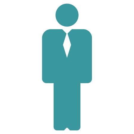 Vector Illustration of Green Business Man Icon