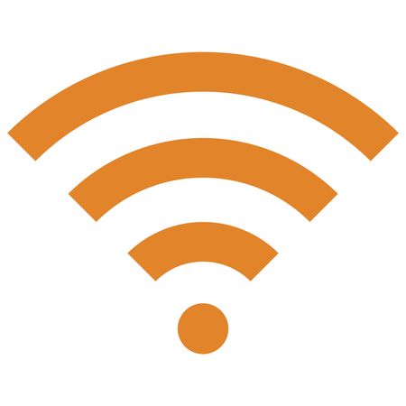 Vector Illustration of Orange WiFi Icon
