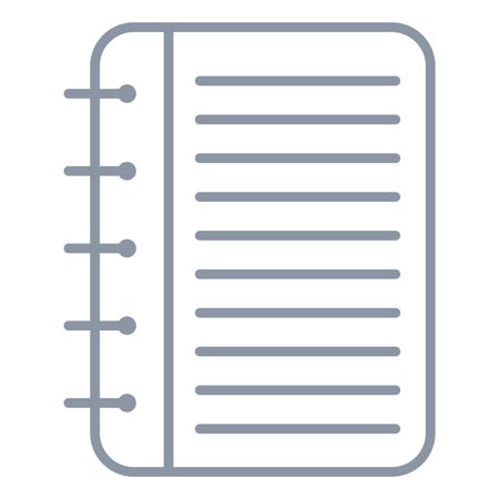 Vector Illustration of Grey Notebook Icon
