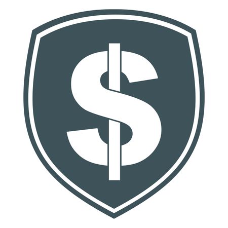 Vector Illustration of Dollar Badge Icon in Green
