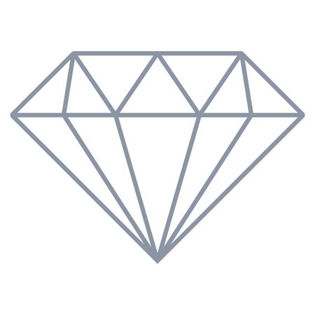 Vector Illustration of Diamond Icon in Grey