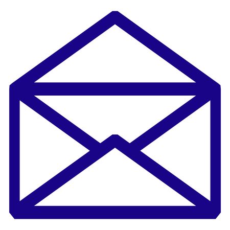 Vector Illustration of Mail Box Icon in Blue