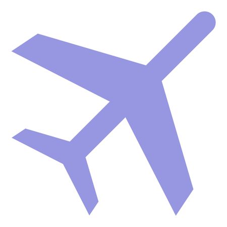 Vector Illustration of Light Blue Flight Icon
