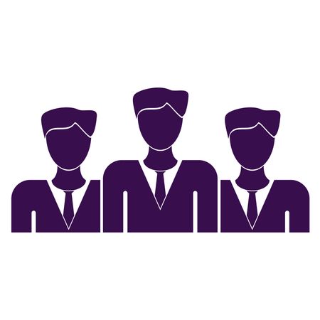 Vector Illustration of Business Team Icon in Violet