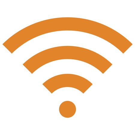 Vector Illustration of Orange WiFi Icon
