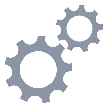 Vector Illustration of Light Blue Gear Icon