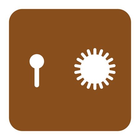 Vector Illustration of Brown Locker Icon