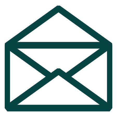 Vector Illustration of Green Mail Box Icon