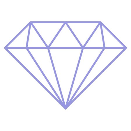 Vector Illustration of Diamond Icon in Light Blue
