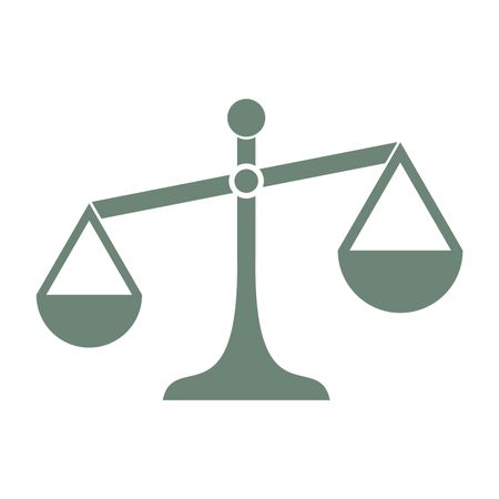 Vector Illustration of Justice Icon in Green
