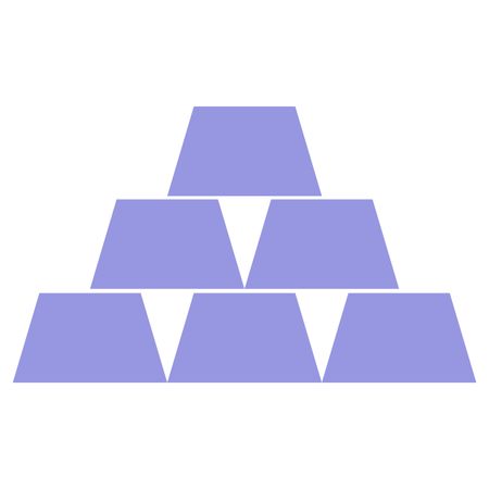 Vector Illustration of Light Blue Cup Pyramid Icon
