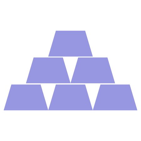 Vector Illustration of Light Blue Cup Pyramid Icon