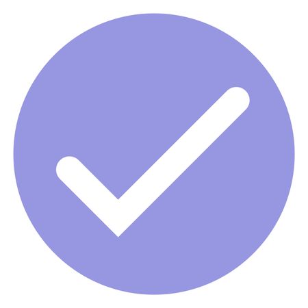 Vector Illustration of Light Blue Tick Icon