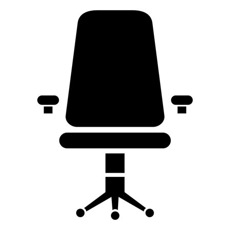 Vector Illustration of Chair Icon in Black