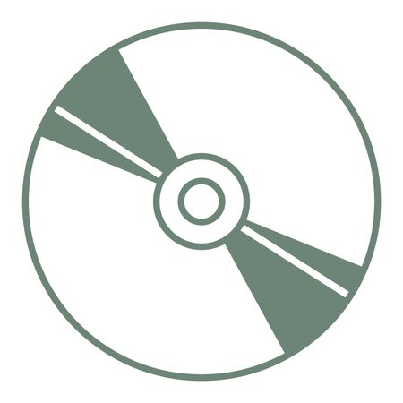 Vector Illustration of CD Icon in Gray
