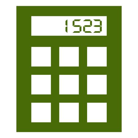 Vector Illustration of Green Calculator Icon
