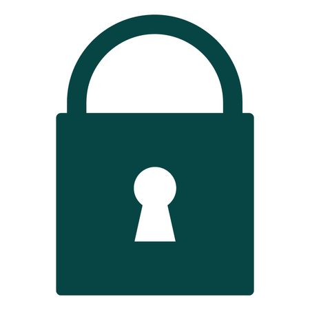 Vector Illustration of Green Lock Icon

