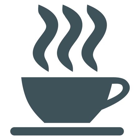 Vector Illustration of Gray Coffee Cup Icon
