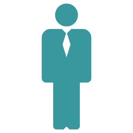 Vector Illustration of Blue Business Man Icon
