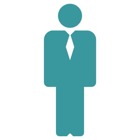 Vector Illustration of Blue Business Man Icon