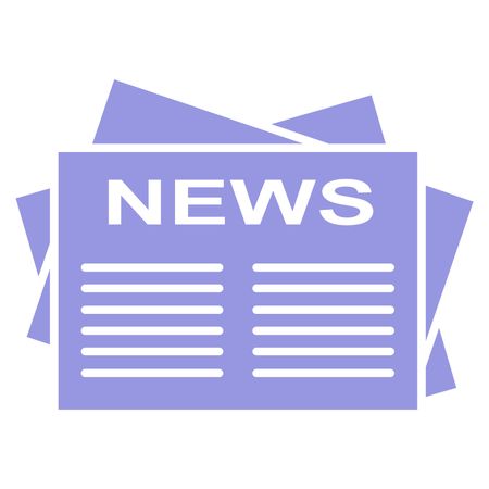 Vector Illustration of Violet News Paper Icon
